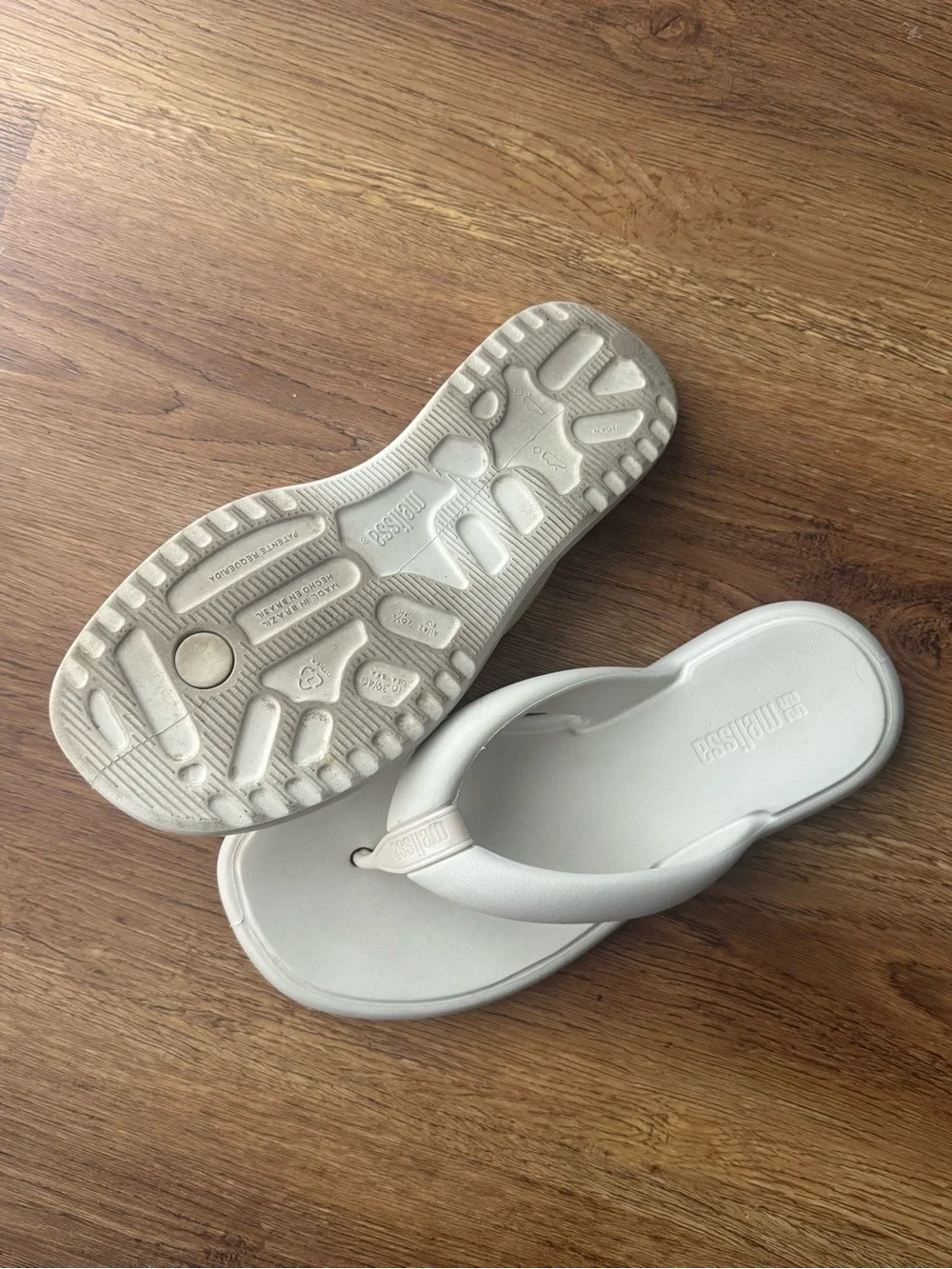 Melissa White Foam Thong Sandals